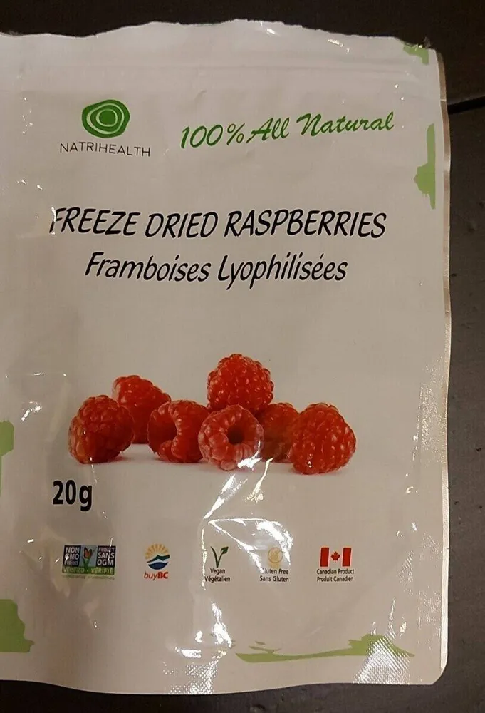 Freeze dried raspberries