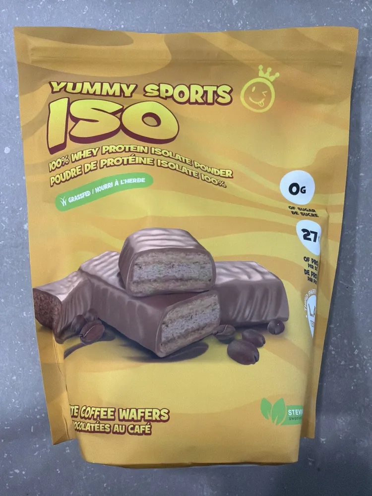 100% Whey Protein Isolate Powder Chocolate Coffee Wafers