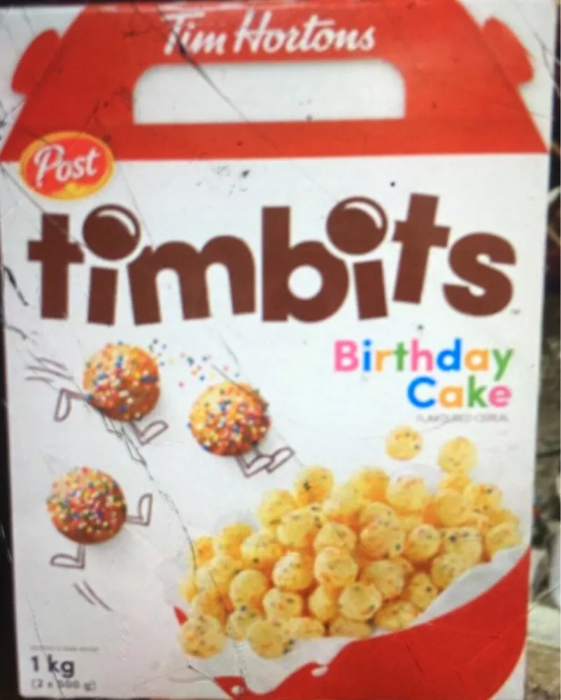 Timbits birthday cake