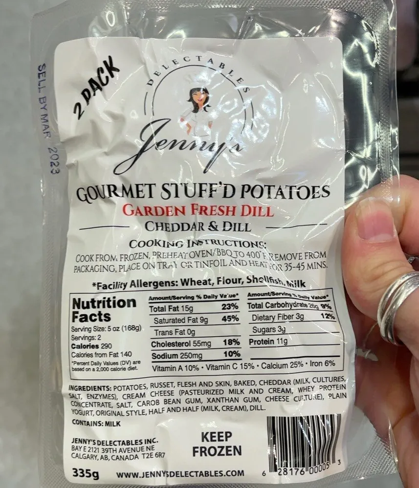 Gourmet stuffed potatoes chedder and dill