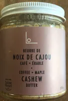 Beurre de noix de cajou cafe+ erable