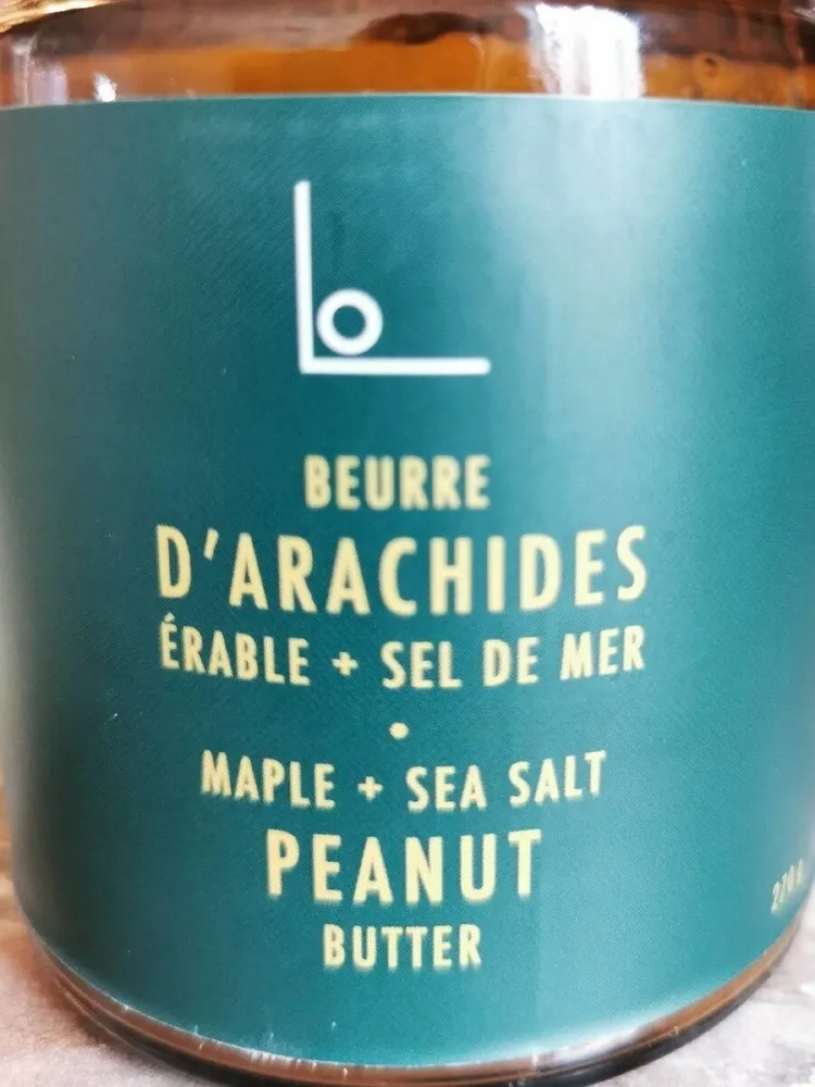 Beurre d'arachides érable + sel de mer