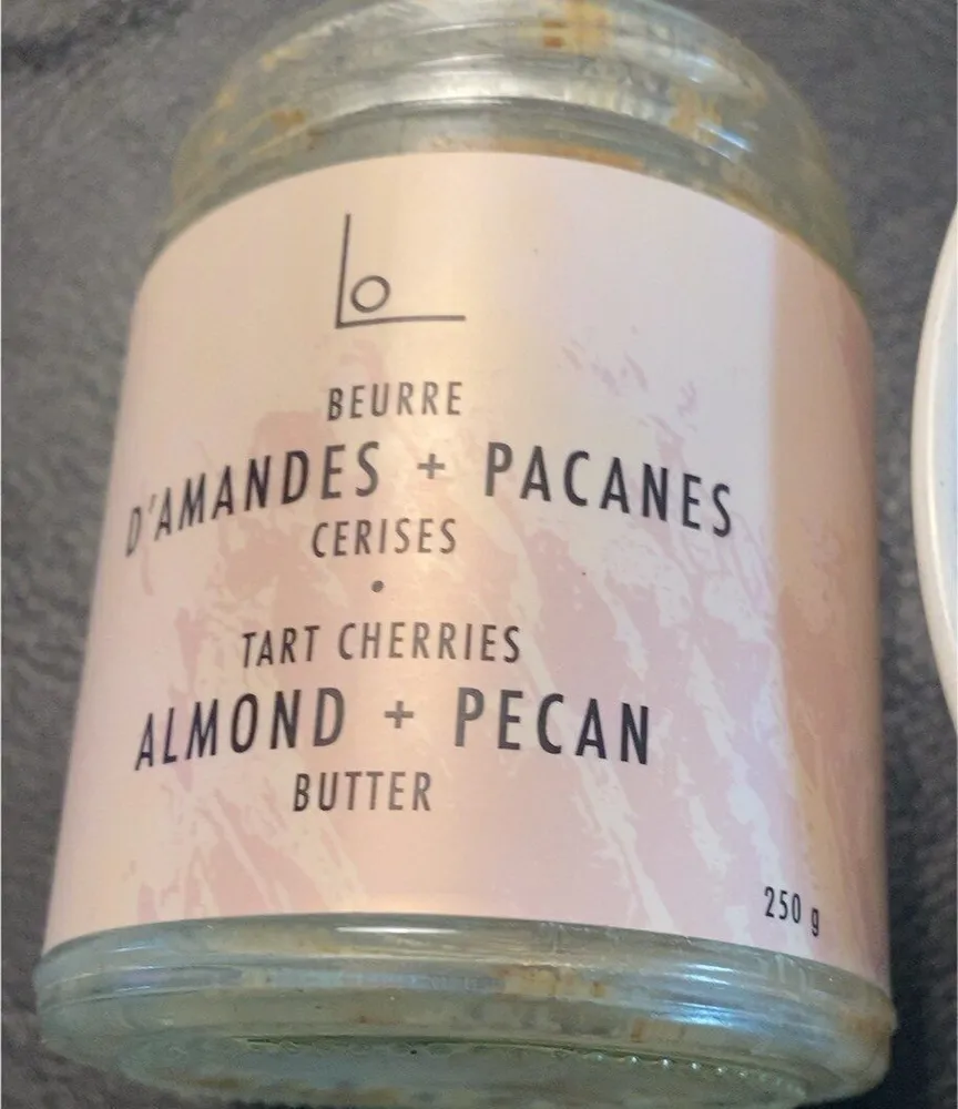 Beurre amandes, pacanes et ceriese