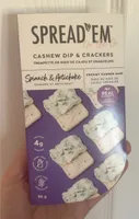 Spinach & Artichoke Cashew Dip & Crackers