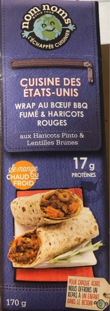 Wrap au boeuf bbq fumé et haricots rouges