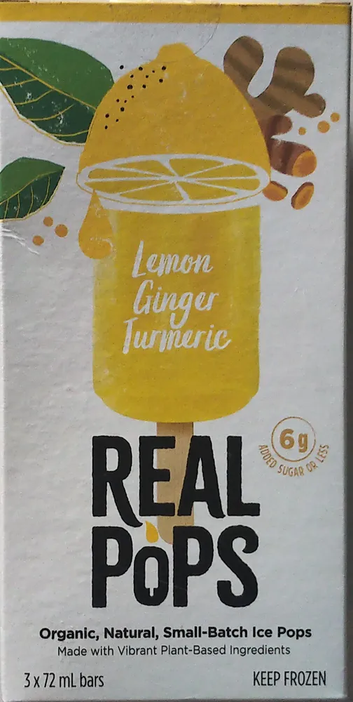 Lemon Ginger Turmeric Ice Pops