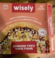 Pizza croûte okara au tofu fumé