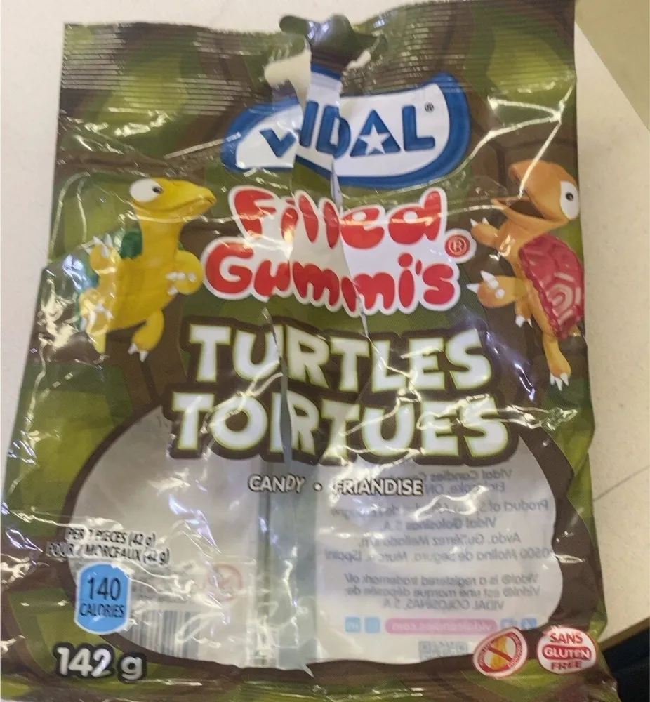 Filled gummis turtle