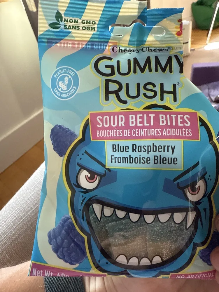 Sour Belt Bites, Blue Raspberry