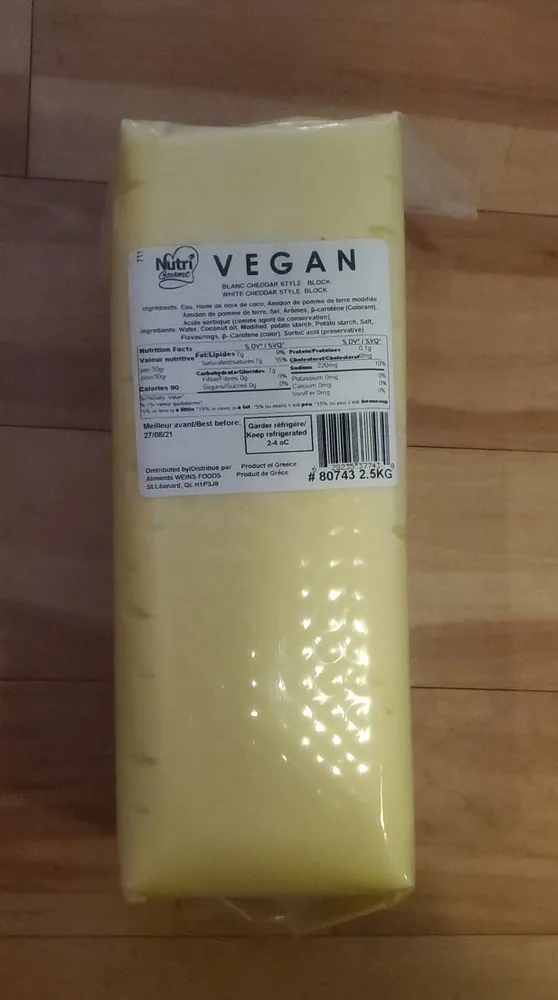Cheddar bloc vegan