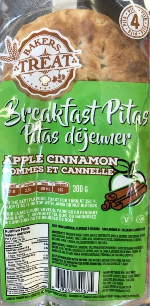 Pitas dejeuner pommes et cannelle