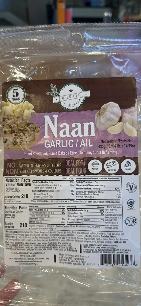 Naan Garlic / Ail