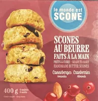 Scones canneberge et amandes