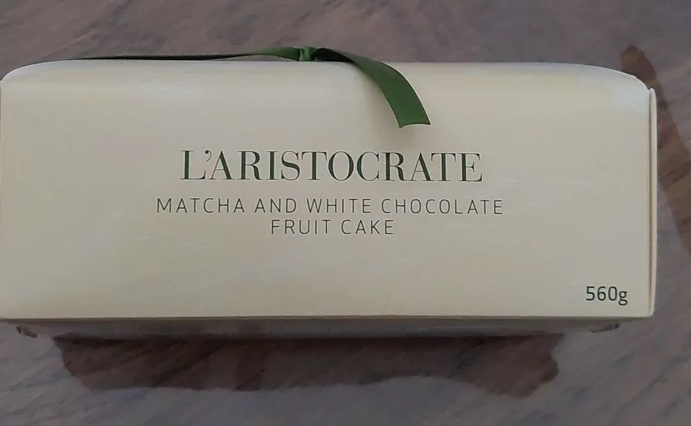 L'Aristocrate: gâteau aux fruits matcha et chocolat blanc
