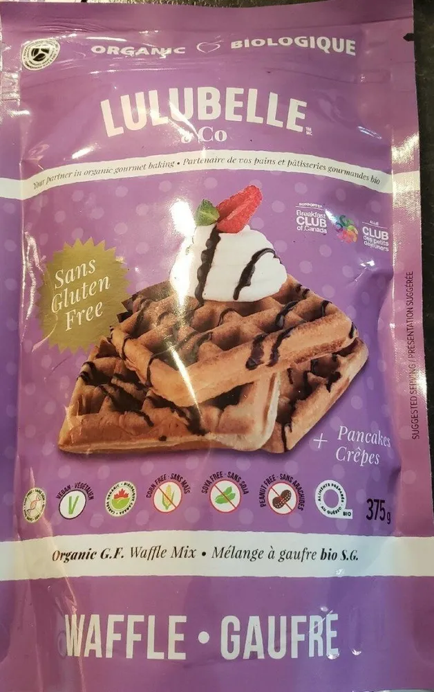 Mélange à gaufre biologique sans gluten