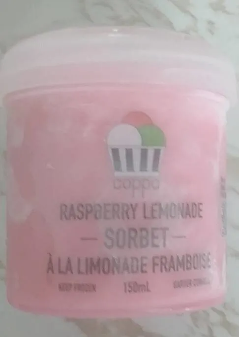 Coppa sorbet à la limonade framboise