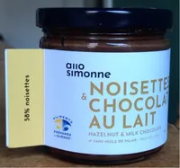 Noisettes et chocolat au lait