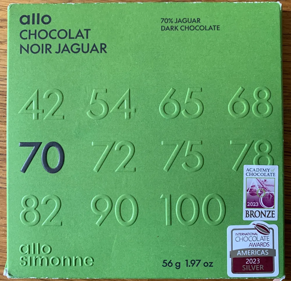Allo chocolat noir jaguar 70