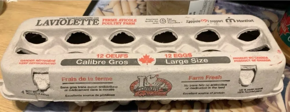 LAVIOLETTE 12 eggs, large size