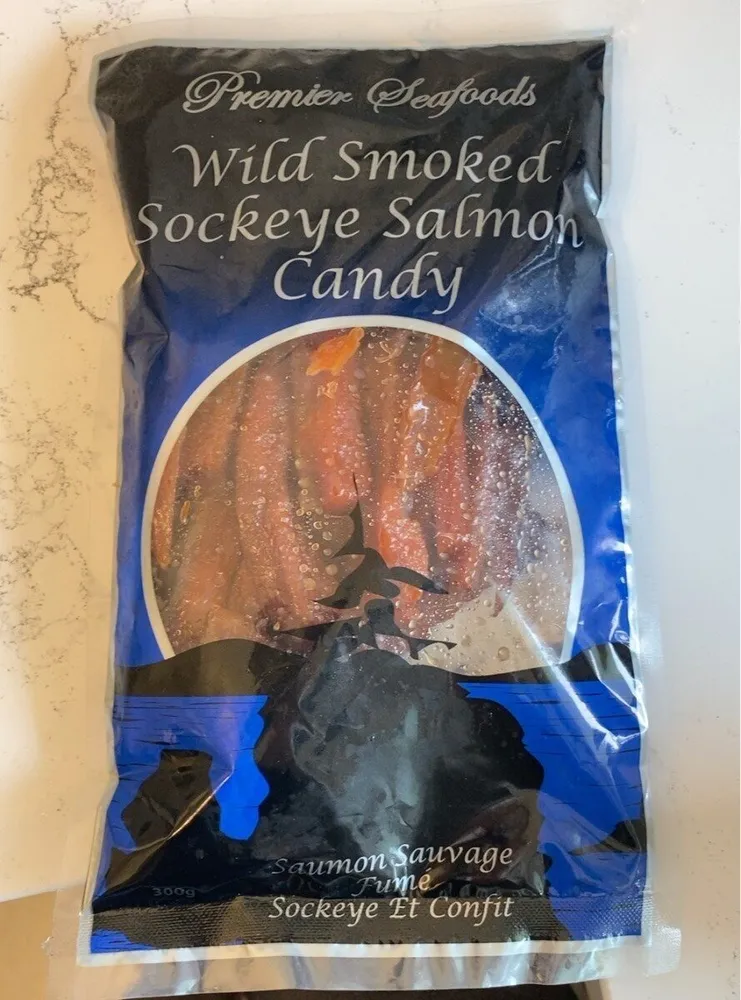 Wild smoked sockeye salmon candy