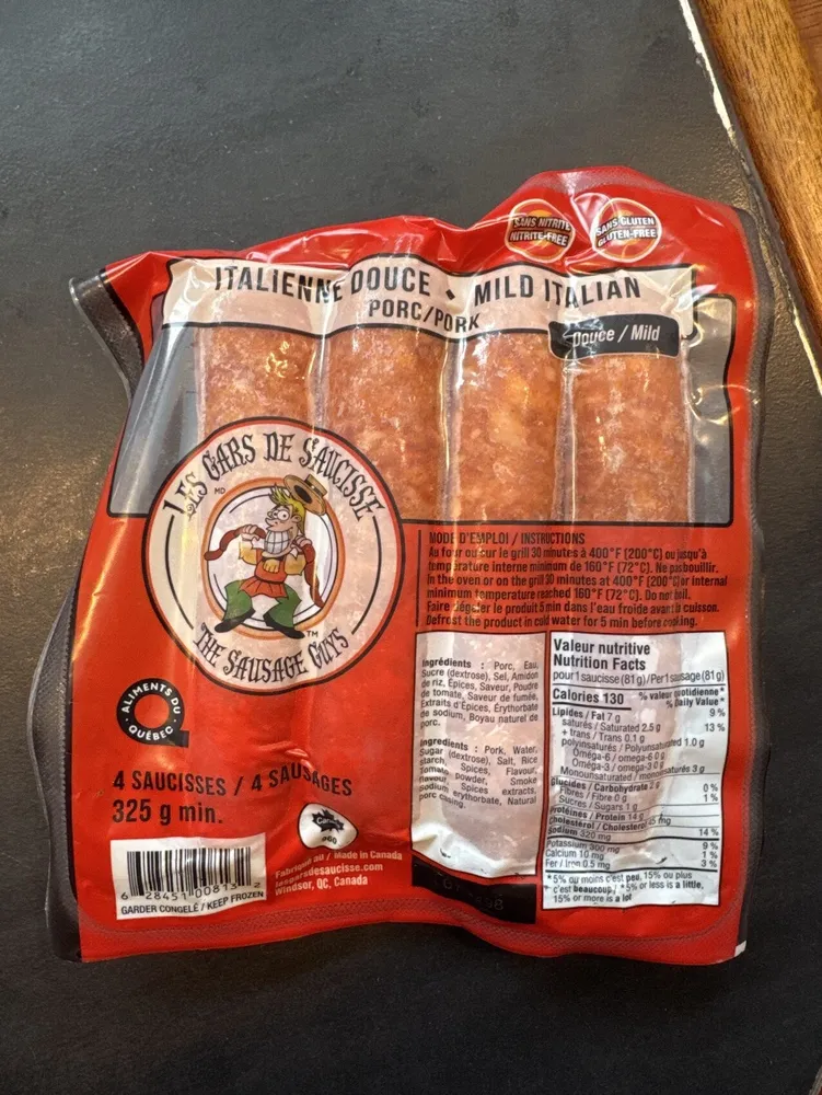 Mild Italian Pork Sausage
