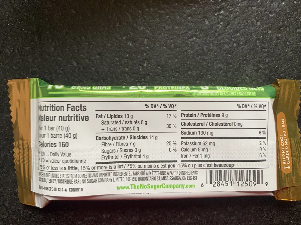 No sugar Ketobar