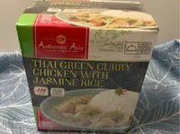 Thai green curry chicken with jasmine rice