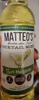 Bartender style cocktail mix thin margarita