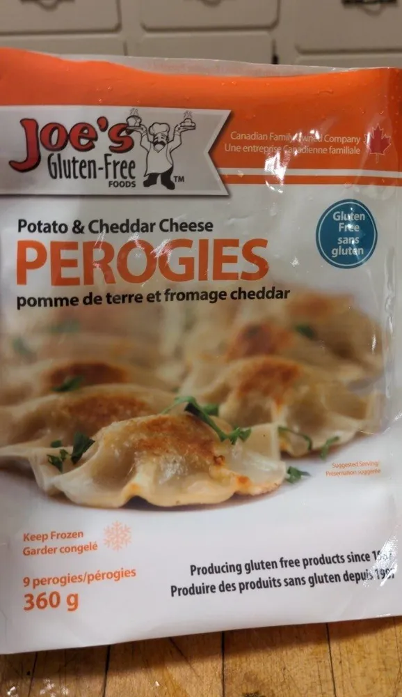 Potatoe and cheddar cheese perogies