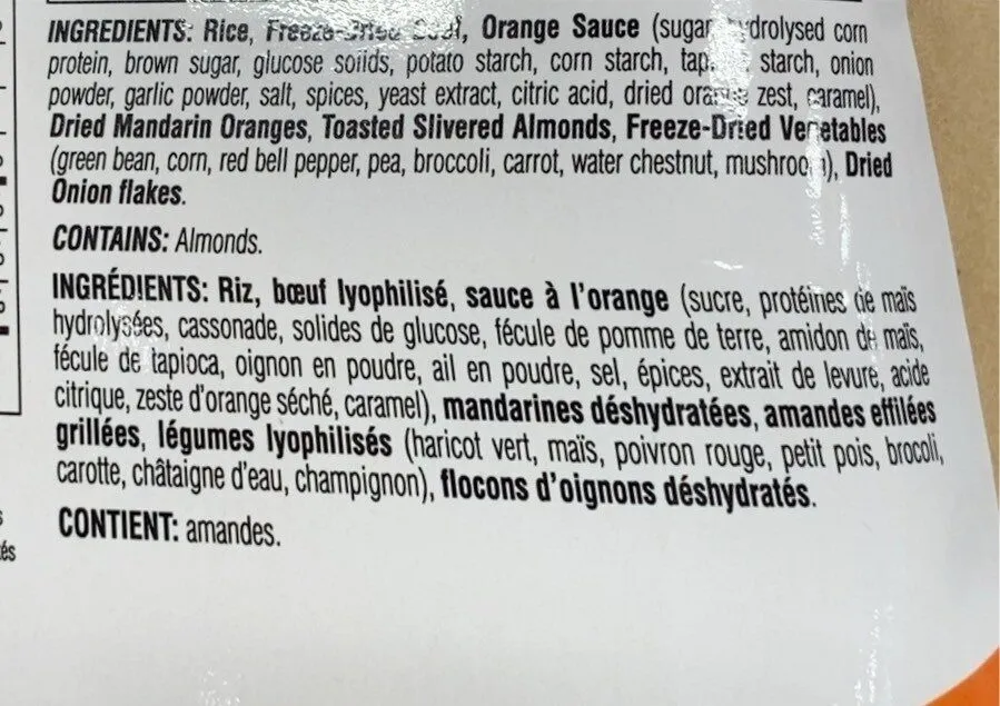 Boeuf mandarin et riz