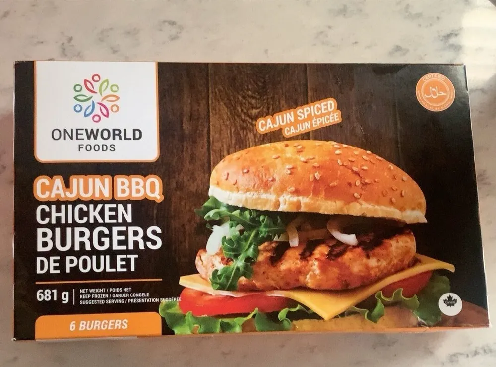 Cajun bbq chicken burgers