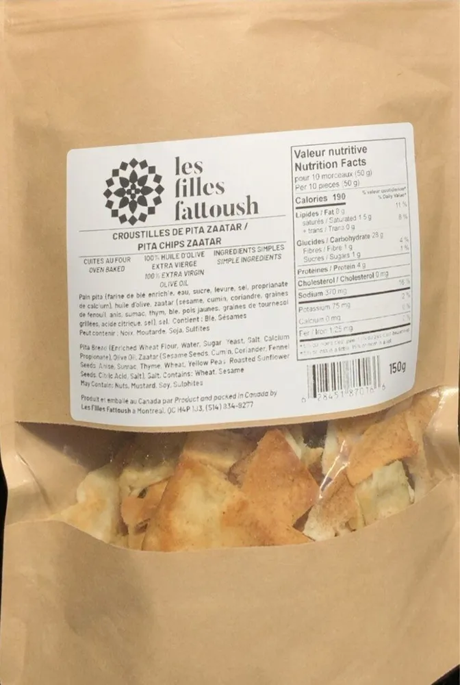 Pita chips zaatar