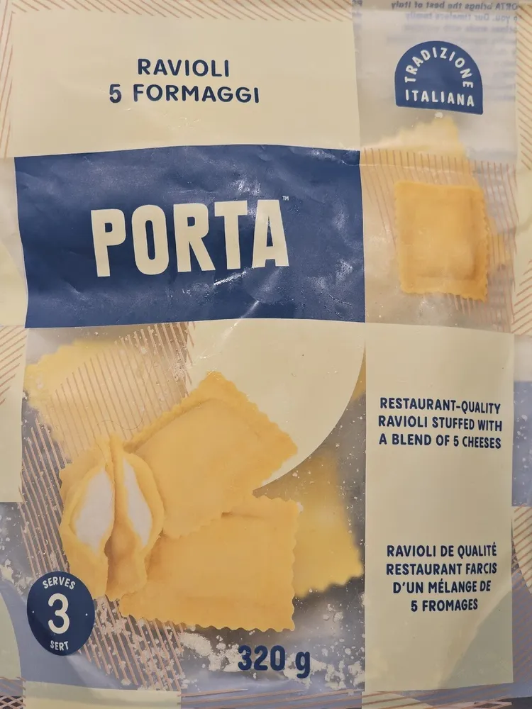Porta 5 cheese ravioli