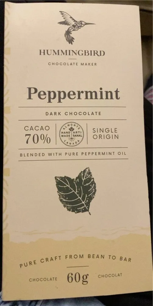 Peppermint dark chocolate