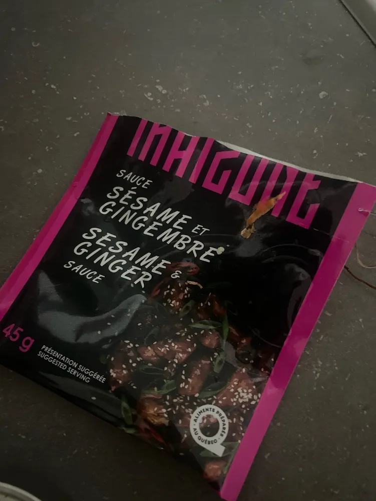 Sauce sésame et gingembre