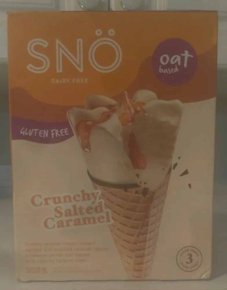 Crunchy Salted Caramel Vegan Cones