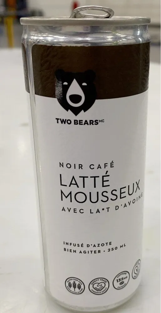 Noir café latté mousseux
