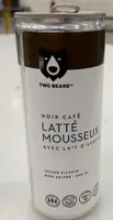 Noir café latté mousseux