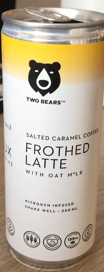 Salted caramel coffee Frothed latte