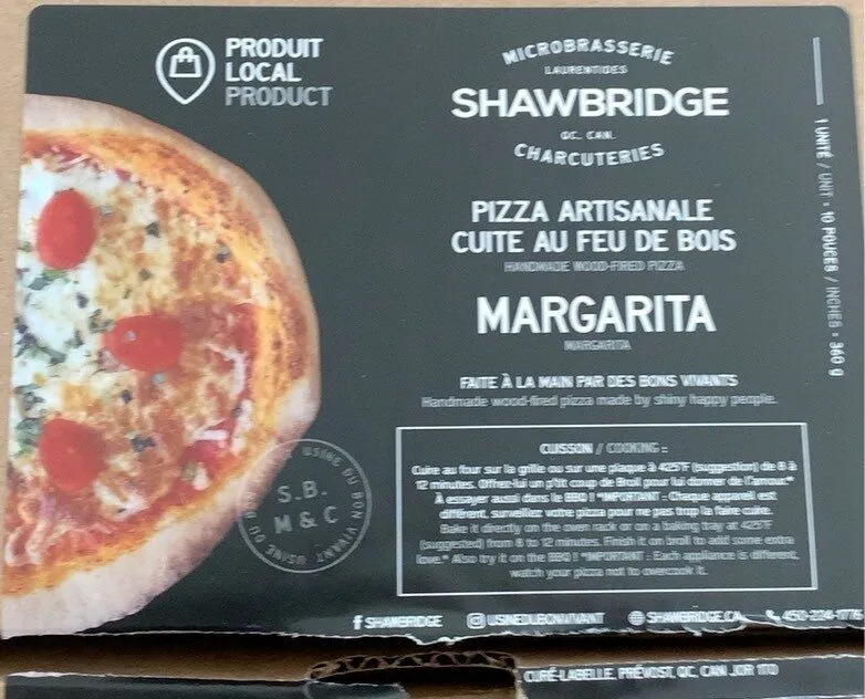 Handmade wood-fired pizza Margarita