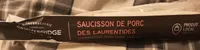 Saucisson de porc des Laurentides