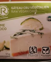 Gâteau cru végétalien lime coco