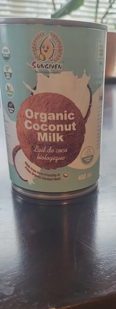 Organic coconut milk