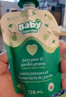 Juicy pear & garden greens