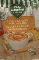 Poulet et fruits avec riz brun