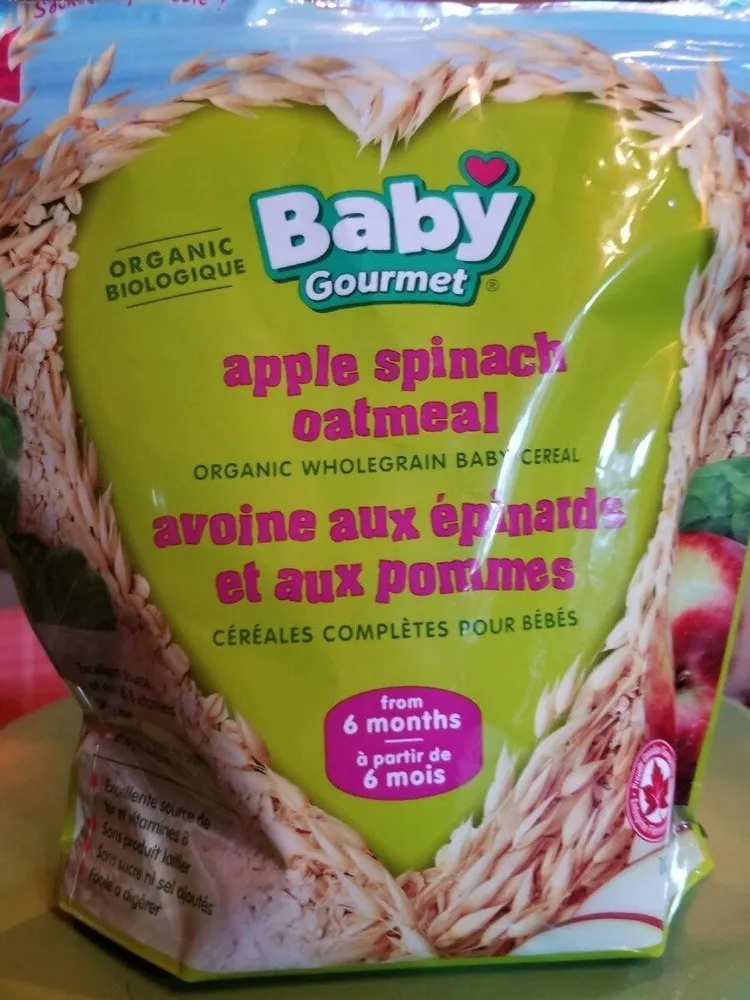 Avoine aux épinards et aux pommes