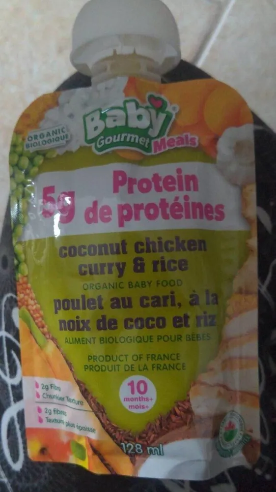 Poulet au cari, à la noix de coco et riz