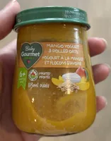 Mango yogurt and rolled oats