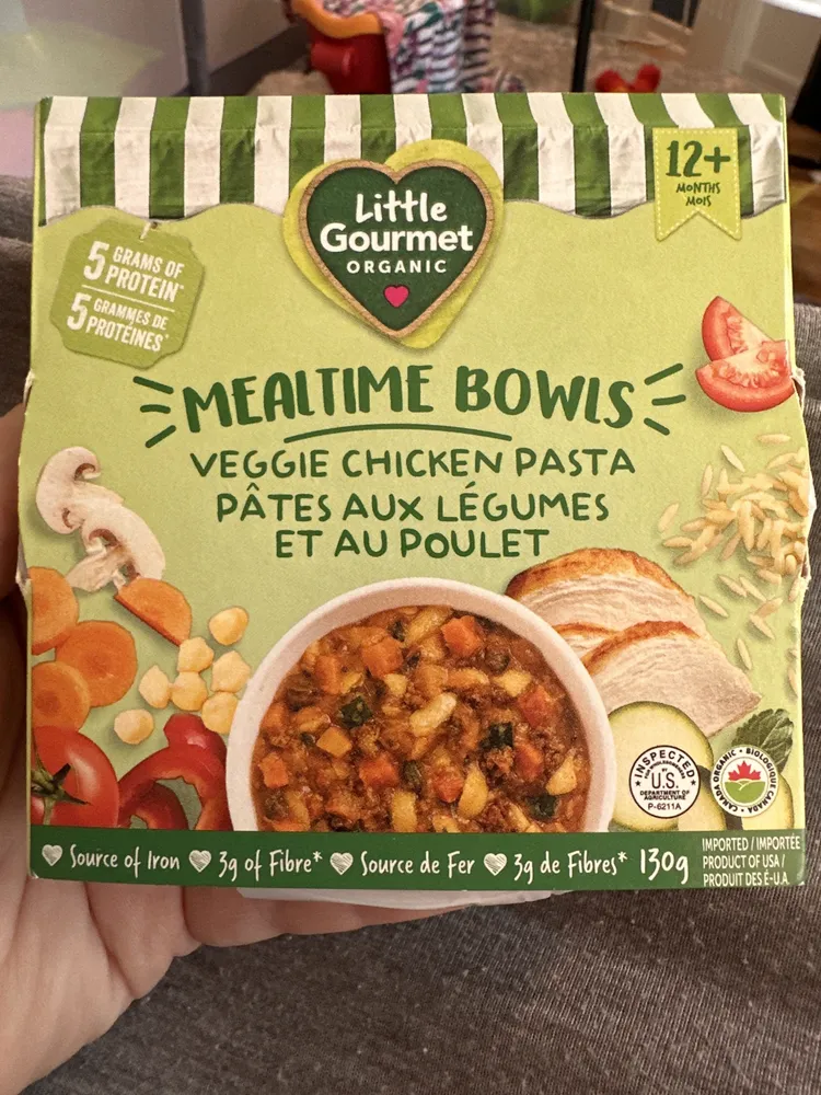 Mealtime bowls veggie chicken pasta