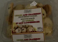 Lemon and Cranberry Shortbread Cookies